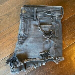 American Eagle Ne(x)t Level Stretch Ripped Hi-Rise Shortie